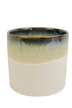 ZYLINDERTOPF KERAMIK D12.5X11H CREME/BRAUN