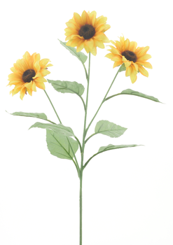 Sunflower spray Texas yellow 78cm