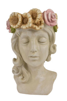 LADY HEAD POT MAGNESIUIM 21X21X32CM