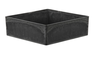 Tray vierkant grijs 15x15x6cm