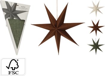 STER JUTE D75X17CM 3 ASSORTIE KLEUR CREME/GROEN/BRUIN