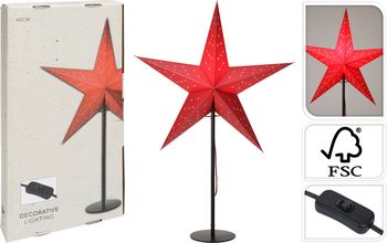 STER OP STANDAARD D45 H66CM ROOD 1,9MTR SNOER