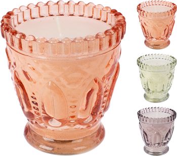 GEURKAARS IN OMA GLAS D7 H7,5CM 3 ASSORTIE KLEUR