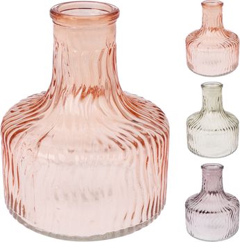 VAAS GLAS ''THE SIMPLE LIFE'' D11 H13 CM 3 ASSORTIE KLEUR