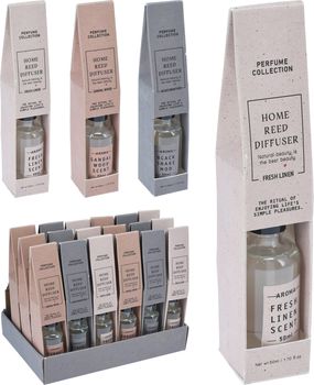 DIFFUSER SET D4 H22 CM 3 ASSORTIE GEUR EN KLEUR