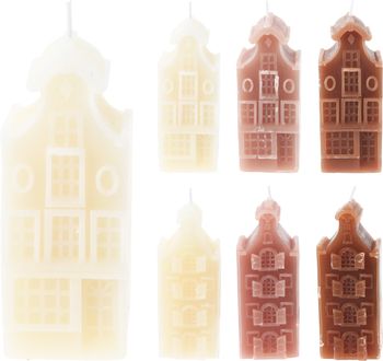 KAARS HUIS 4,7X4,7X11CM 6 ASSORTIE DESIGN EN KLEUR