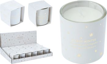 GEURKAARS IN GLAS D4 H5CM 2 ASSORTIE WARM WINTER