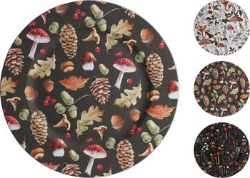 ONDERBORD MELAMINE D33x1,5CM HERFSTPRINT 3 ASSORTIE