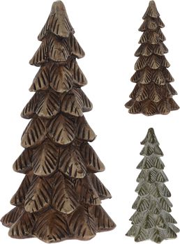 KERSTBOOM POLYSTONE D7 H13CM IN HERFSTKLEUREN 2 ASSORTIE