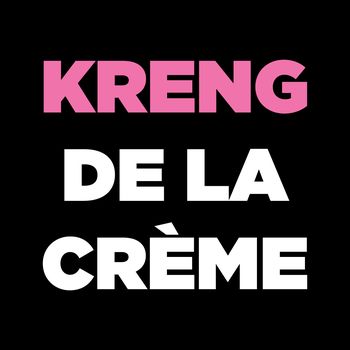 Tegeltje Kreng de la creme zwart/wit/roze