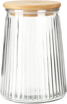 VOORRAADPOT GLAS 1000ML DEKSEL D11 H16CM HELDER