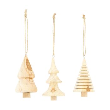 Tree mdf 5.5x5.5x9.5cm Mixed FSC 100% Natural