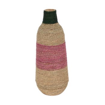 Vase seagrass / bamboo 22x22x55cm Mixed colors
