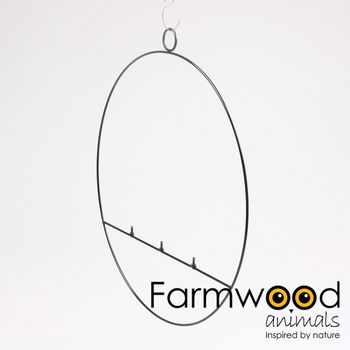 RING 3MM HANG D 40 CM ZWART 3X SCHROEF