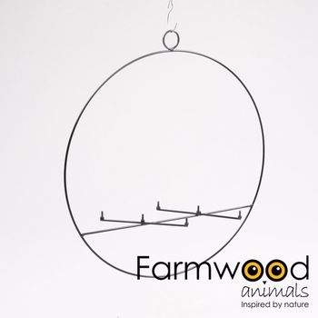 RING 3MM HANG D 40 CM ZWART 6X SCHROEF