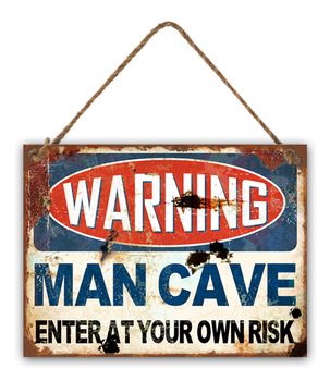 Wall Hanger Metal Mancave 30x40cm