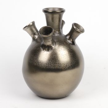 Ausgießer Vase Aluminium Antik Nickel 28cm