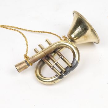 Hanging Brass Trumpet 10cm