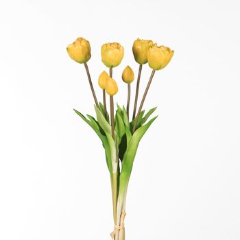 Real Touch Tulip Dubble Bundle x7 L44cm Yellow