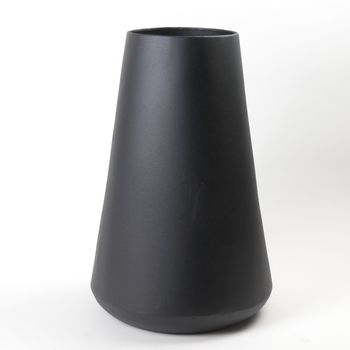 Vase Metal Black Texture Ø16x23cm