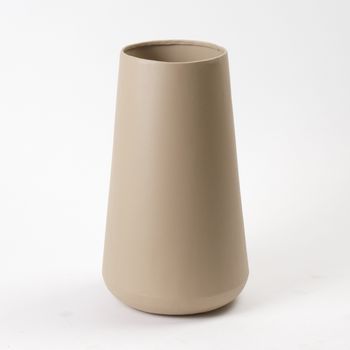 Vase Metal Taupe Texture Ø20x34cm