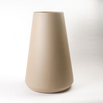 Vase Metal Taupe Texture Ø34x54cm