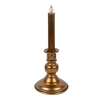 Candleholder LED  Ø11x27,5cm Gold