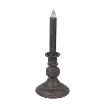 Candleholder LED  Ø11x27,5cm Antique Black