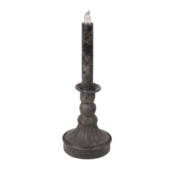 Candleholder LED  Ø9,5x28cm Antique Black