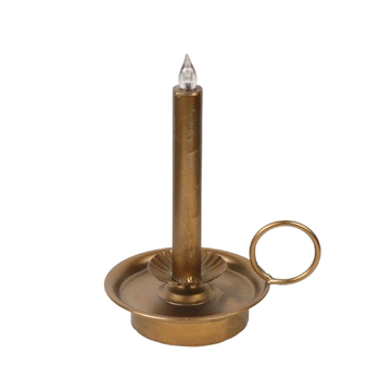 Candleholder LED  Ø12,5x21cm Gold