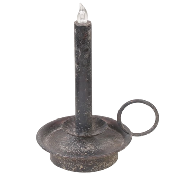 Candleholder LED  Ø12,5x21cm Antique Black