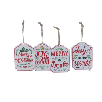 Hanger Christmas Tree Metal H13,5cm 4 assortie