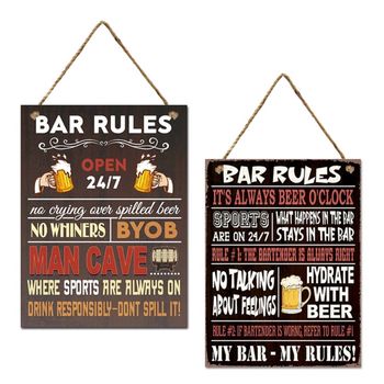 Wall Hanger 30x40cm Metal Bar Rules Mix/2