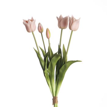 Real Touch Tulip Bundle x5 L45cm L.Pink