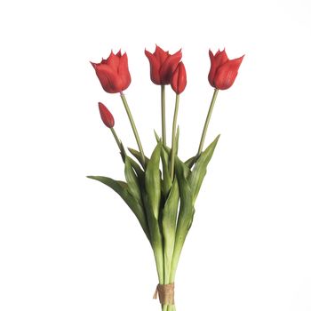 Real Touch Tulpe Bündel x5 L45cm Rot