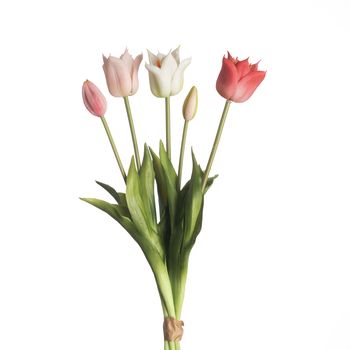 Real Touch Tulip Bundle x5 L45cm Mix Pink