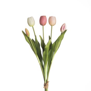 Real Touch Tulip Bundle x5 L40cm Mix Pink