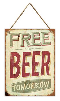 Wall Hanger Mtl Free Beer 30x40cm