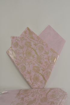Luxe bloemenhoezen 10 stuks roze-goud/bloem 50x47x7cm