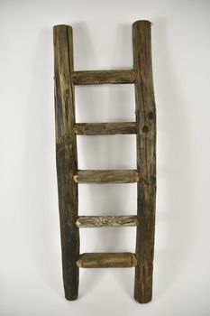 Ladder bruin melange 80cm x +/- 23 cm 5 treden
