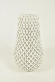Diamant Vase weiß, 3d gedruckt D14 H24cm