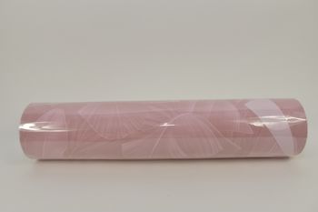 Rol papier kraft ''jungle'' roze-wit 50cm x 100mtr 65gr.