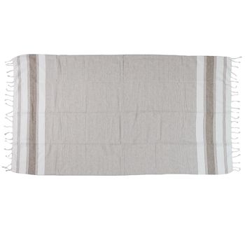 Hammam Towel Stripes Cotton Brown 100x180cm