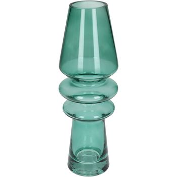 Vase Glass Green 7x7x25cm