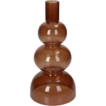 Vase Glass Brown 10x10x20.5cm