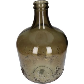 Vase Recycled Glass Brown B 27x27x42cm