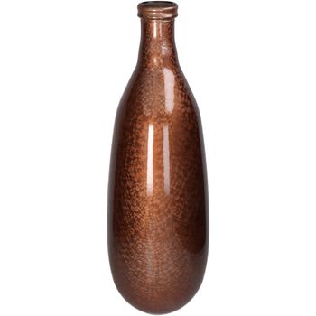 Vase Recycled Glass Copper 25x25x75cm