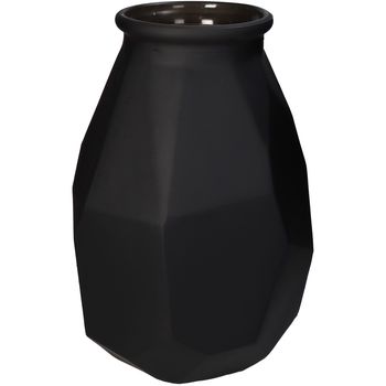Vase Recycled Glass Black 25x25x35cm