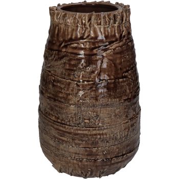 Vase Bark Fine Earthenware Brown 19x19x29.5cm