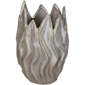Vase Fine Earthenware Beige 14.5x14x21cm